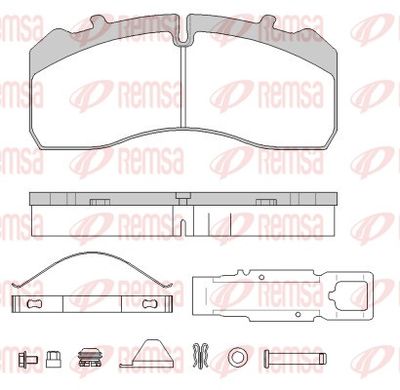 Brake Pad Set, disc brake REMSA JCA 1846.80