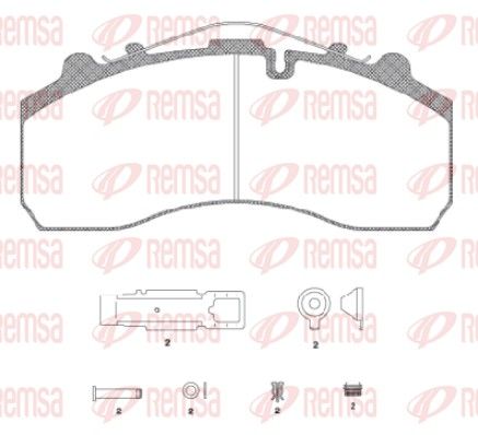 REMSA JCA 637.20 Brake Pad Set, disc brake