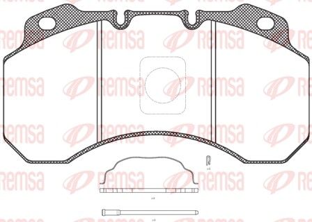 REMSA JCA 680.30 Brake Pad Set, disc brake