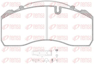 Brake Pad Set, disc brake REMSA JCA 814.80