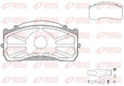 Brake Pad Set, disc brake REMSA JCA 815.80