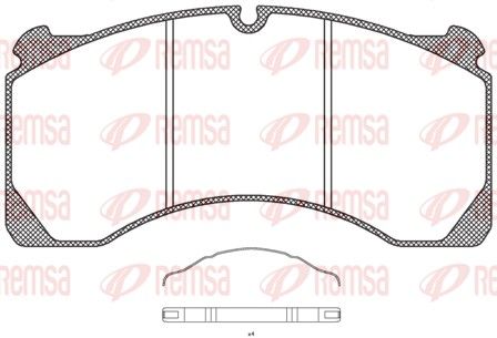 REMSA JCA 847.00 Brake Pad Set, disc brake