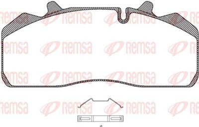 Brake Pad Set, disc brake REMSA JCA 894.00