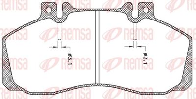 Brake Pad Set, disc brake REMSA JCA 245.00