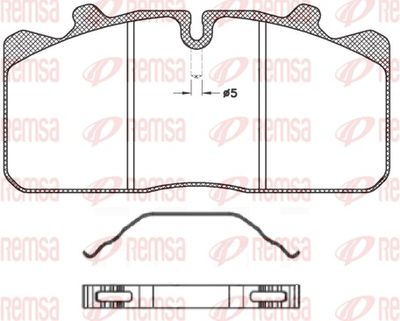 Brake Pad Set, disc brake REMSA JCA 658.00