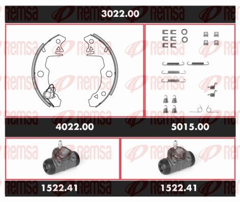 REMSA SPK 3022.00 Brake Kit, drum brake