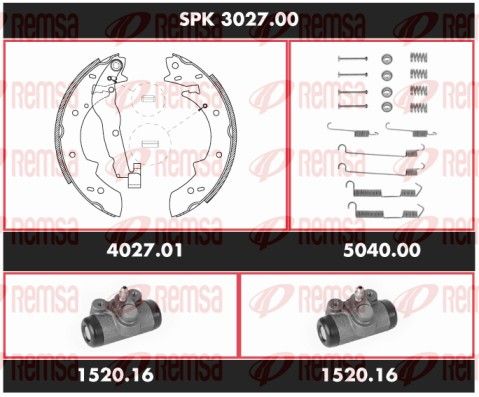 REMSA SPK 3027.00 Brake Kit, drum brake