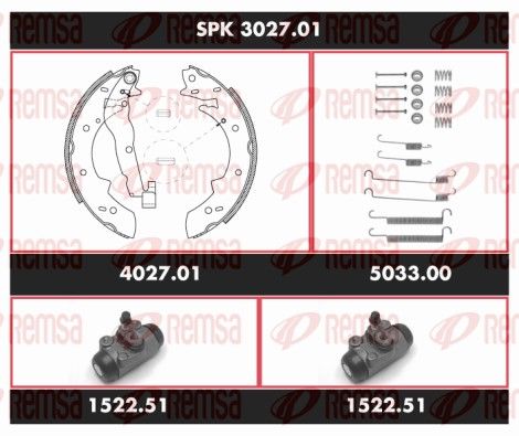 REMSA SPK 3027.01 Brake Kit, drum brake