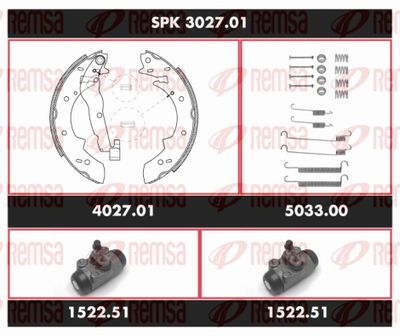 Brake Kit, drum brake REMSA SPK 3027.01