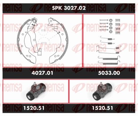 REMSA SPK 3027.02 Brake Kit, drum brake