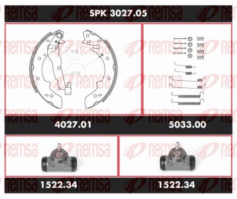 REMSA SPK 3027.05 Brake Kit, drum brake
