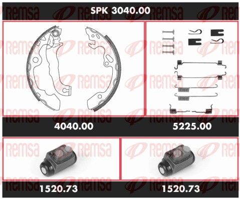 REMSA SPK 3040.00 Brake Kit, drum brake