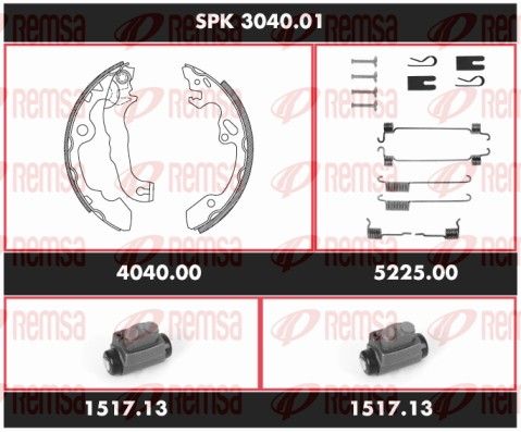 REMSA SPK 3040.01 Brake Kit, drum brake