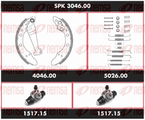 REMSA SPK 3046.00 Brake Kit, drum brake
