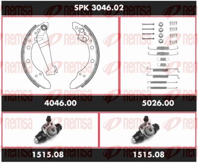 Brake Kit, drum brake REMSA SPK 3046.02