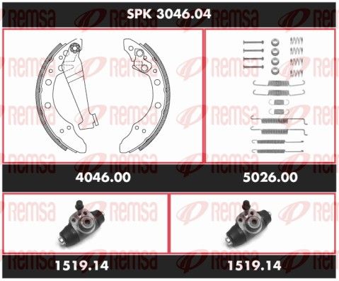REMSA SPK 3046.04 Brake Kit, drum brake