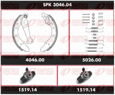Brake Kit, drum brake REMSA SPK 3046.04