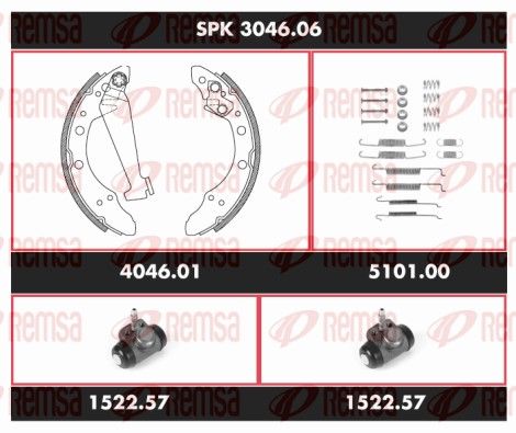 REMSA SPK 3046.06 Brake Kit, drum brake