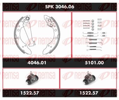 Brake Kit, drum brake REMSA SPK 3046.06