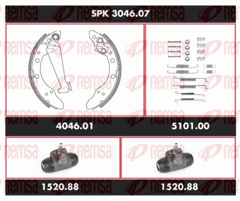 REMSA SPK 3046.07 Brake Kit, drum brake