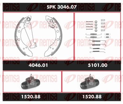 Brake Kit, drum brake REMSA SPK 3046.07