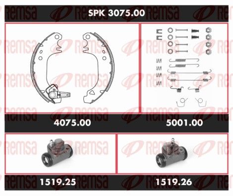 REMSA SPK 3075.00 Brake Kit, drum brake