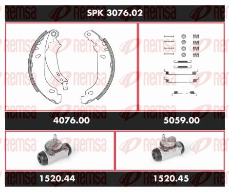 REMSA SPK 3076.02 Brake Kit, drum brake