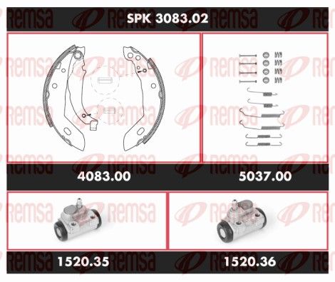 REMSA SPK 3083.02 Brake Kit, drum brake
