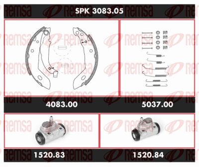 Brake Kit, drum brake REMSA SPK 3083.05