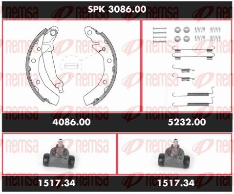 REMSA SPK 3086.00 Brake Kit, drum brake