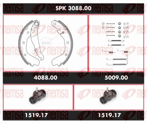 REMSA SPK 3088.00 Brake Kit, drum brake