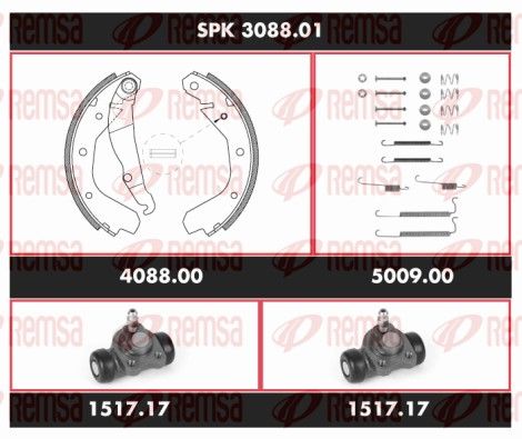 REMSA SPK 3088.01 Brake Kit, drum brake