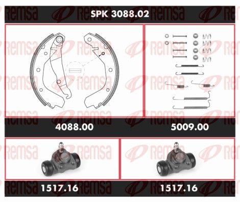 REMSA SPK 3088.02 Brake Kit, drum brake