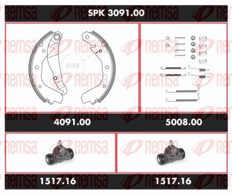REMSA SPK 3091.00 Brake Kit, drum brake