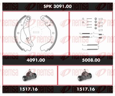 Brake Kit, drum brake REMSA SPK 3091.00