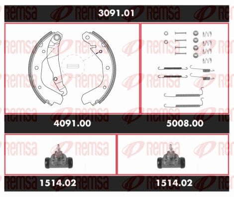 REMSA SPK 3091.01 Brake Kit, drum brake