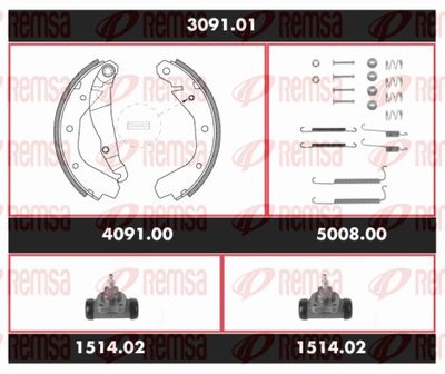 Brake Kit, drum brake REMSA SPK 3091.01