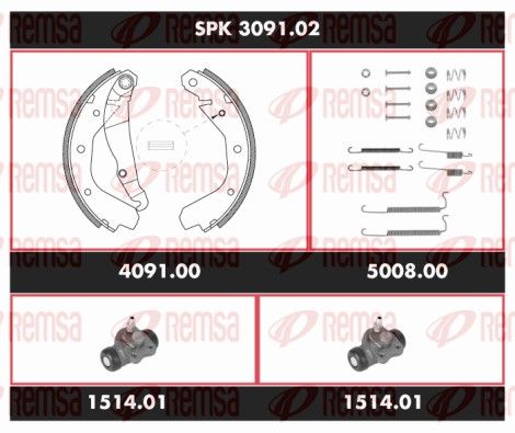 REMSA SPK 3091.02 Brake Kit, drum brake