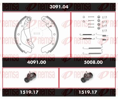 Brake Kit, drum brake REMSA SPK 3091.04