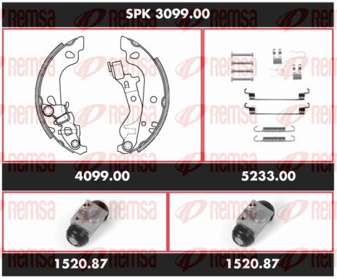 REMSA SPK 3099.00 Brake Kit, drum brake