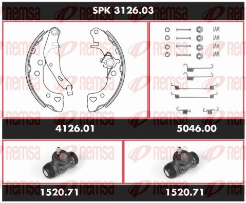REMSA SPK 3126.03 Brake Kit, drum brake