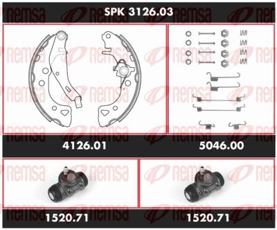 Brake Kit, drum brake REMSA SPK 3126.03