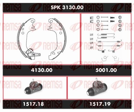 REMSA SPK 3130.00 Brake Kit, drum brake