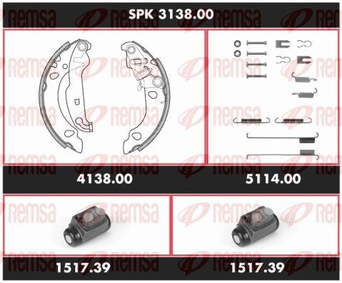 REMSA SPK 3138.00 Brake Kit, drum brake