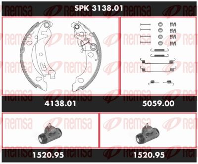 Brake Kit, drum brake REMSA SPK 3138.01