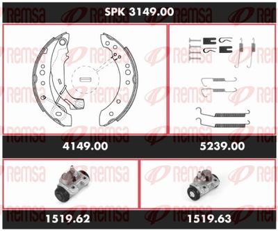 Brake Kit, drum brake REMSA SPK 3149.00