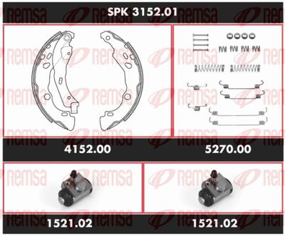 Brake Kit, drum brake REMSA SPK 3152.01