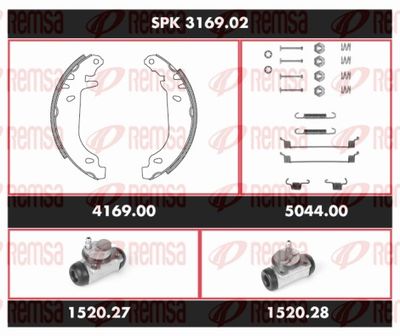 Brake Kit, drum brake REMSA SPK 3169.02
