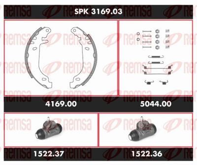 Brake Kit, drum brake REMSA SPK 3169.03