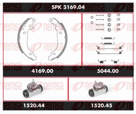 REMSA SPK 3169.04 Brake Kit, drum brake
